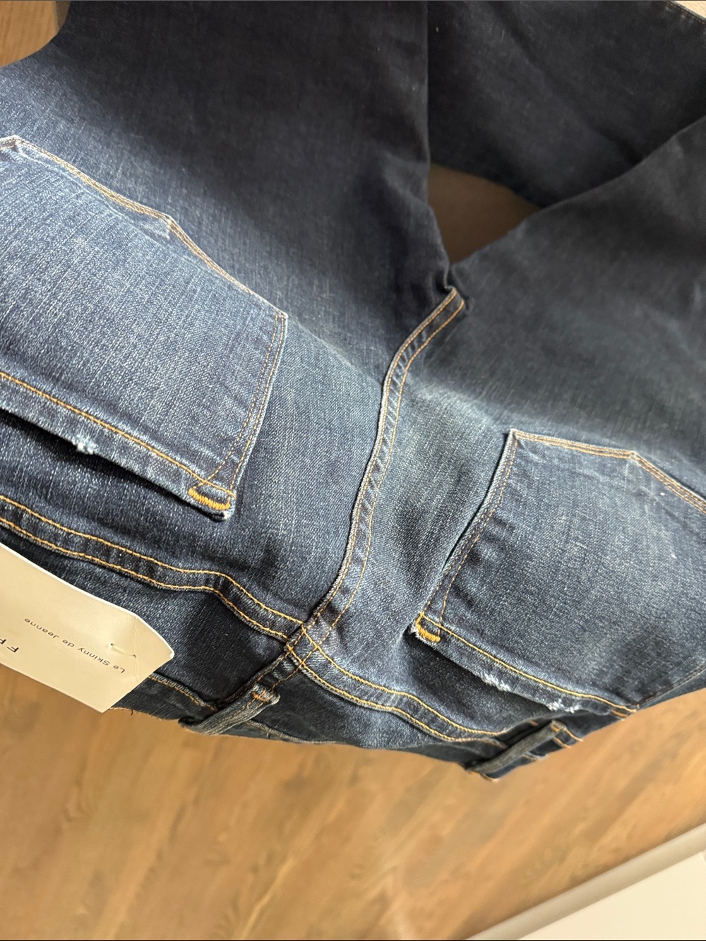 Frame Denim Women's Skinny Jeans - Dark Blue with Contrast Stitching